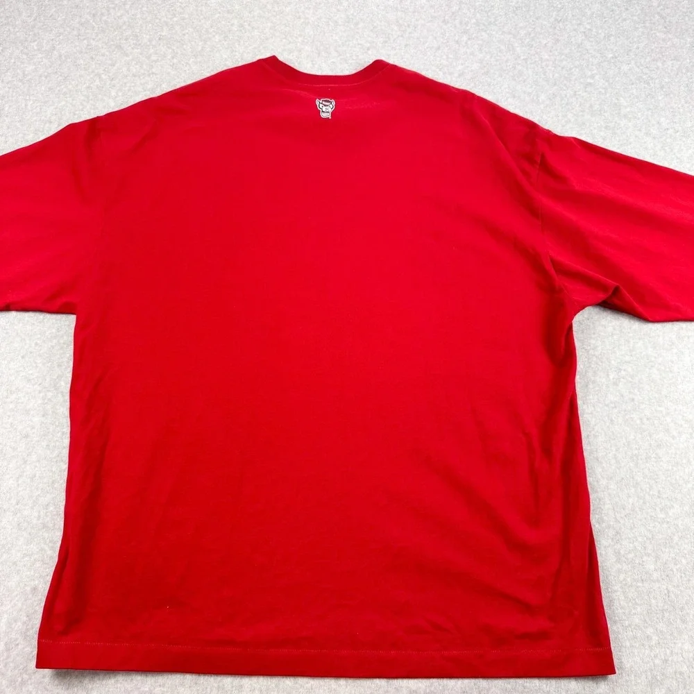 NC State Wolfpack Shirt Mens Large Red White NCAA Basketball Adidas Long Sleeve